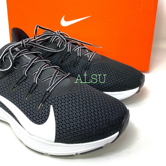 Nike Quest 2 Black White Canvas Women’s Sneakers - Picture 8 of 11
